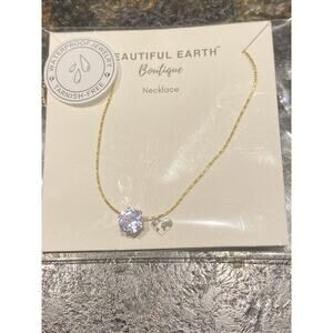 Beautiful Earth Boutique Waterproof Tarnish-free Gold plated Crystal Necklace